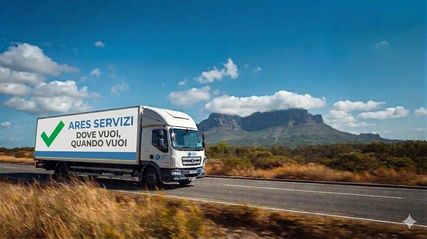 Camion Ares Servizi in viaggio